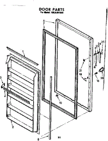 Door Parts parts for Kenmore Freezer 106.8301550 (1068301550, 106 8301550) from AppliancePartsPros.com