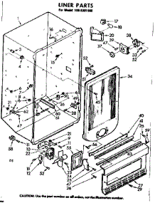 Liner Parts parts for Kenmore Freezer 106.8301560 (1068301560, 106 8301560) from AppliancePartsPros.com