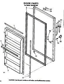Door Parts parts for Kenmore Freezer 106.8301560 (1068301560, 106 8301560) from AppliancePartsPros.com