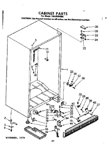 Cabinet Parts parts for Kenmore Freezer 106.8302050 (1068302050, 106 8302050) from AppliancePartsPros.com