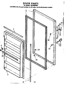 Door Parts parts for Kenmore Freezer 106.8302050 (1068302050, 106 8302050) from AppliancePartsPros.com