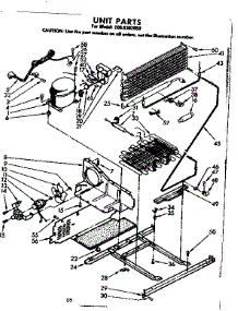 Unit Parts parts for Kenmore Freezer 106.8302050 (1068302050, 106 8302050) from AppliancePartsPros.com