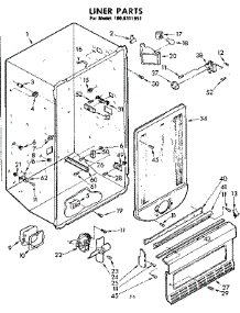 Liner Parts parts for Kenmore Freezer 106.8311651 (1068311651, 106 8311651) from AppliancePartsPros.com