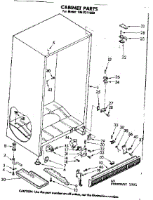 Cabinet Parts parts for Kenmore Freezer 106.8311660 (1068311660, 106 8311660) from AppliancePartsPros.com