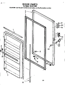 Door Parts parts for Kenmore Freezer 106.8312050 (1068312050, 106 8312050) from AppliancePartsPros.com
