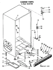 Cabinet Parts parts for Kenmore Freezer 106.8321660 (1068321660, 106 8321660) from AppliancePartsPros.com