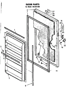 Door Parts parts for Kenmore Freezer 106.8321660 (1068321660, 106 8321660) from AppliancePartsPros.com