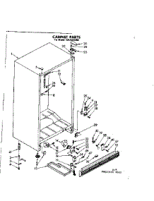 Cabinet Parts parts for Kenmore Freezer 106.8322050 (1068322050, 106 8322050) from AppliancePartsPros.com