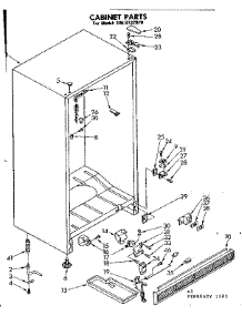 Cabinet Parts parts for Kenmore Freezer 106.8332070 (1068332070, 106 8332070) from AppliancePartsPros.com