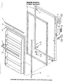 Door Parts parts for Kenmore Freezer 106.8332071 (1068332071, 106 8332071) from AppliancePartsPros.com