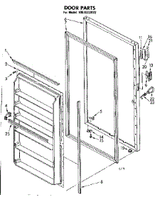 Door Parts parts for Kenmore Freezer 106.8332072 (1068332072, 106 8332072) from AppliancePartsPros.com