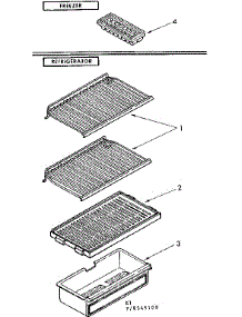 Shelf Parts parts for Kenmore Refrigerator 106.8345100 (1068345100, 106 8345100) from AppliancePartsPros.com