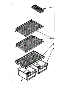 Shelf Parts parts for Kenmore Refrigerator 106.8364383 (1068364383, 106 8364383) from AppliancePartsPros.com