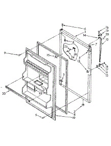 Refrigerator Door Parts parts for Kenmore Refrigerator 106.8364703 (1068364703, 106 8364703) from AppliancePartsPros.com