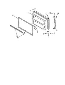 Freezer Door parts for Kenmore Refrigerator 106.69857990 (10669857990, 106 69857990) from AppliancePartsPros.com