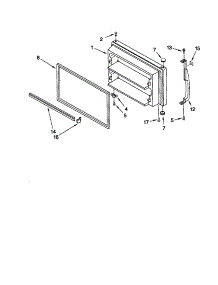 Freezer Door parts for Kenmore Refrigerator 106.69857991 (10669857991, 106 69857991) from AppliancePartsPros.com