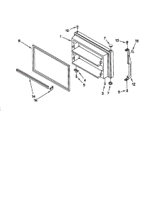 Freezer Door parts for Kenmore Refrigerator 106.69867990 (10669867990, 106 69867990) from AppliancePartsPros.com