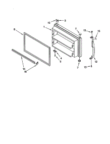 Freezer Door parts for Kenmore Refrigerator 106.69882990 (10669882990, 106 69882990) from AppliancePartsPros.com