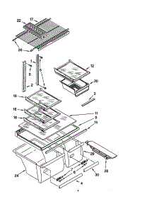 Shelf parts for Kenmore Refrigerator 106.69882990 (10669882990, 106 69882990) from AppliancePartsPros.com