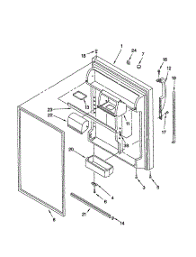 Refrigerator Door parts for Kenmore Refrigerator 106.69902990 (10669902990, 106 69902990) from AppliancePartsPros.com