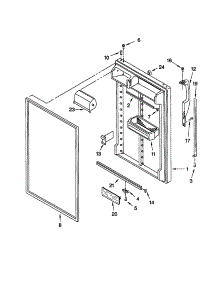 Refrigerator Door parts for Kenmore Refrigerator 106.70167990 (10670167990, 106 70167990) from AppliancePartsPros.com