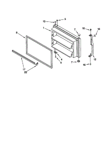 Freezer Door parts for Kenmore Refrigerator 106.70167990 (10670167990, 106 70167990) from AppliancePartsPros.com
