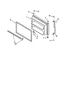 Freezer Door parts for Kenmore Refrigerator 106.70262990 (10670262990, 106 70262990) from AppliancePartsPros.com
