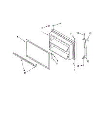 Freezer Door parts for Kenmore Refrigerator 106.70842102 (10670842102, 106 70842102) from AppliancePartsPros.com