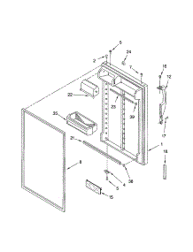 Refrigerator Door parts for Kenmore Refrigerator 106.70842102 (10670842102, 106 70842102) from AppliancePartsPros.com