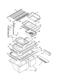 Shelf parts for Kenmore Refrigerator 106.70842102 (10670842102, 106 70842102) from AppliancePartsPros.com