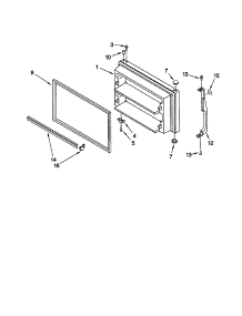 Freezer Door parts for Kenmore Refrigerator 106.70862990 (10670862990, 106 70862990) from AppliancePartsPros.com