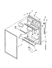 Refrigerator Door parts for Kenmore Refrigerator 106.70872990 (10670872990, 106 70872990) from AppliancePartsPros.com
