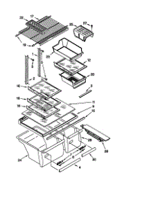 Shelf parts for Kenmore Refrigerator 106.70962990 (10670962990, 106 70962990) from AppliancePartsPros.com