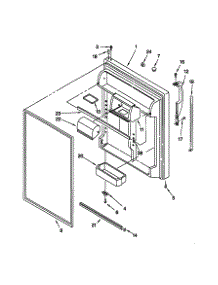 Refrigerator Door parts for Kenmore Refrigerator 106.70962990 (10670962990, 106 70962990) from AppliancePartsPros.com