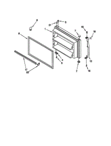 Freezer Door parts for Kenmore Refrigerator 106.70962990 (10670962990, 106 70962990) from AppliancePartsPros.com