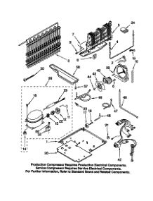 Unit parts for Kenmore Refrigerator 106.70962990 (10670962990, 106 70962990) from AppliancePartsPros.com