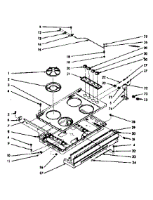 Main Top Section parts for Kenmore Range 103.7986800 (1037986800, 103 7986800) from AppliancePartsPros.com