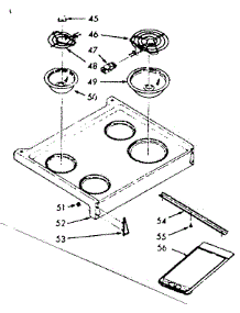 Main Top Section parts for Kenmore Range 103.9137061 (1039137061, 103 9137061) from AppliancePartsPros.com