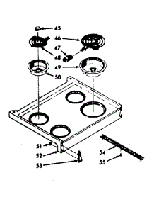 Main Top Section parts for Kenmore Range 103.9147000 (1039147000, 103 9147000) from AppliancePartsPros.com