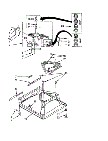 Machine Base parts for Kenmore Washer 110.26292695 (11026292695, 110 26292695) from AppliancePartsPros.com