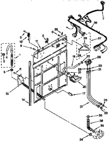 Rear Panel parts for Kenmore Washer 110.26294691 (11026294691, 110 26294691) from AppliancePartsPros.com