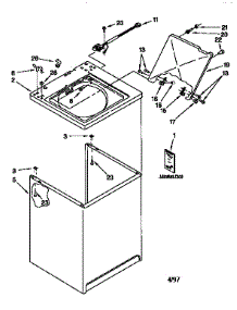 Top And Cabinet parts for Kenmore Washer 110.26294692 (11026294692, 110 26294692) from AppliancePartsPros.com