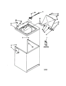 Top And Cabinet parts for Kenmore Washer 110.26294693 (11026294693, 110 26294693) from AppliancePartsPros.com