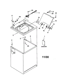 Top And Cabinet parts for Kenmore Washer 110.26294695 (11026294695, 110 26294695) from AppliancePartsPros.com