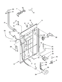 Rear Panel Parts parts for Kenmore Washer 110.26322501 (11026322501, 110 26322501) from AppliancePartsPros.com