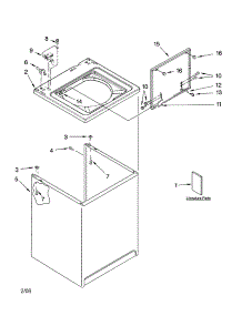 Top And Cabinet Parts parts for Kenmore Washer 110.26322503 (11026322503, 110 26322503) from AppliancePartsPros.com