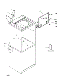 Top And Cabinet Parts parts for Kenmore Washer 110.26332503 (11026332503, 110 26332503) from AppliancePartsPros.com