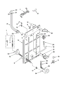 Rear Panel Parts parts for Kenmore Washer 110.26342502 (11026342502, 110 26342502) from AppliancePartsPros.com