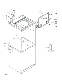 Top And Cabinet Parts parts for Kenmore Washer 110.26342503 (11026342503, 110 26342503) from AppliancePartsPros.com
