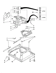 Machine Base Parts parts for Kenmore Washer 110.26342503 (11026342503, 110 26342503) from AppliancePartsPros.com